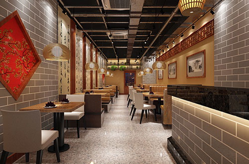 烟台传统中式餐厅餐馆装修设计效果图
